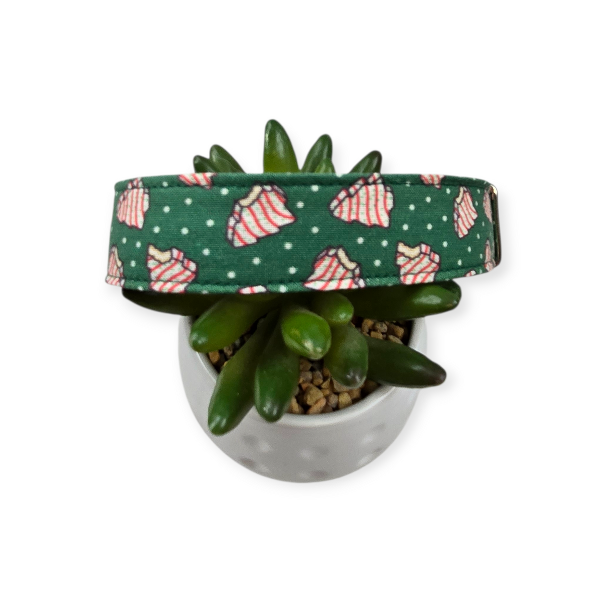 Christmas Tree Cakes Dog Collar (Large)