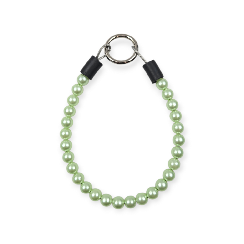 Green Pearl Beaded Collar - 10"