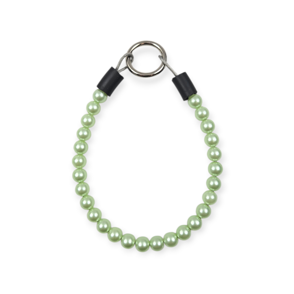 Green Pearl Beaded Collar - 10"