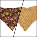 Bobcats /Mustard Mudcloth Reversible Slip-on Scrunchie Bandana (Small)