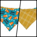 Brewery Buddy/Mustard Plaid Slip-on Scrunchie Bandana (Medium/Large)