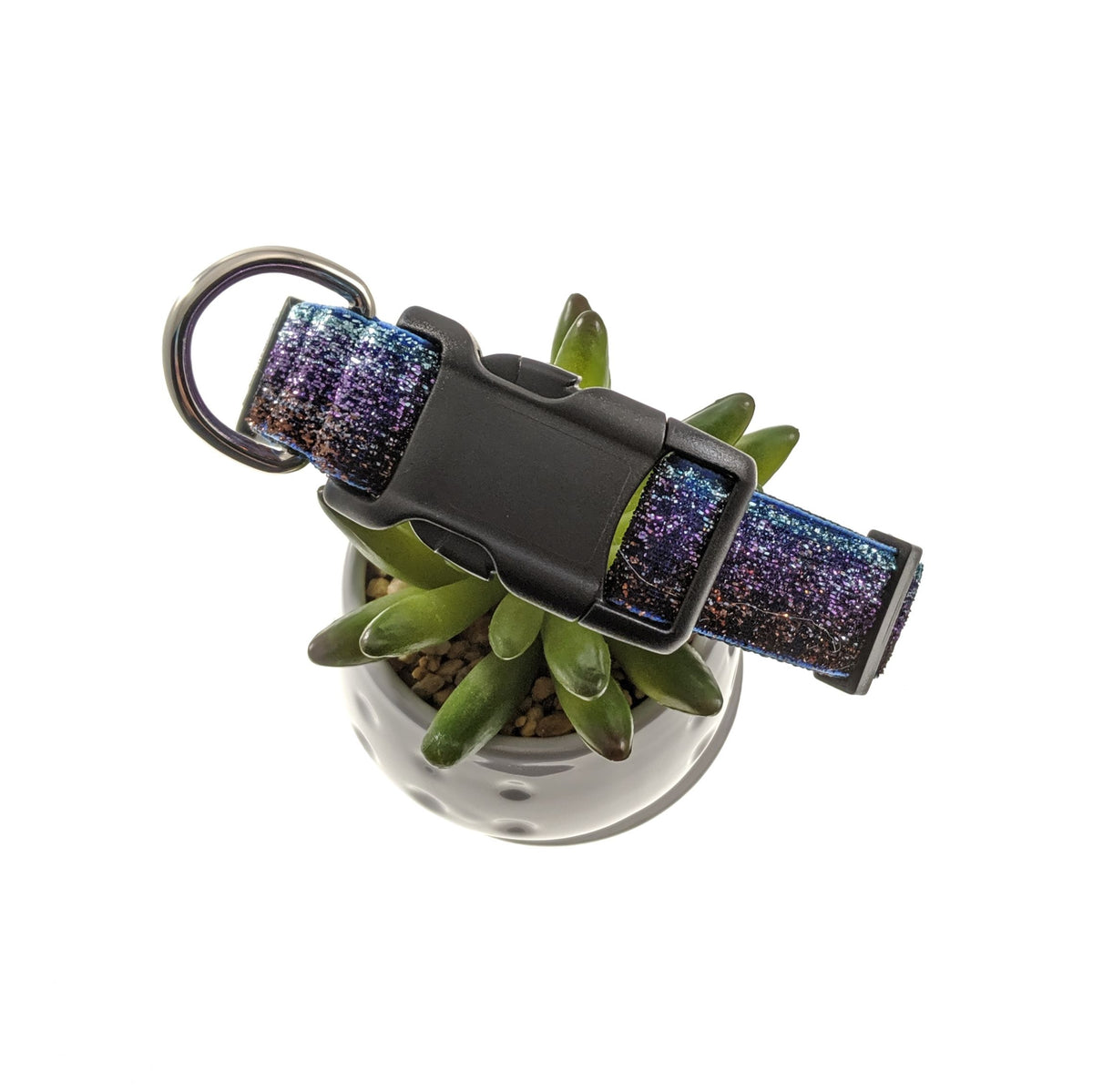 Purple & Blue Ombre Mermaid Dog Collar (Medium, 1" wide)