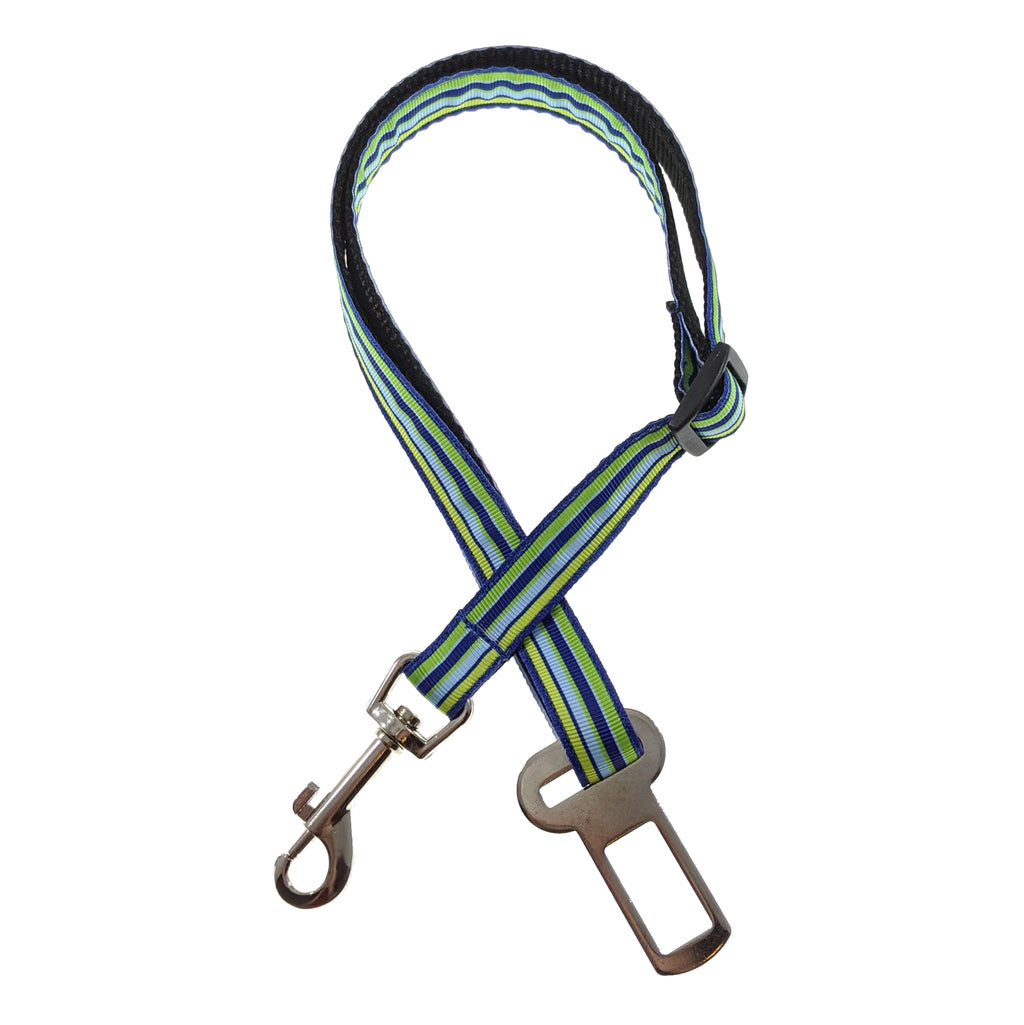Lime & Blue Stripes Seat Belt (Small)