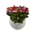 Floral on Maroon  Dog Collar (Medium)