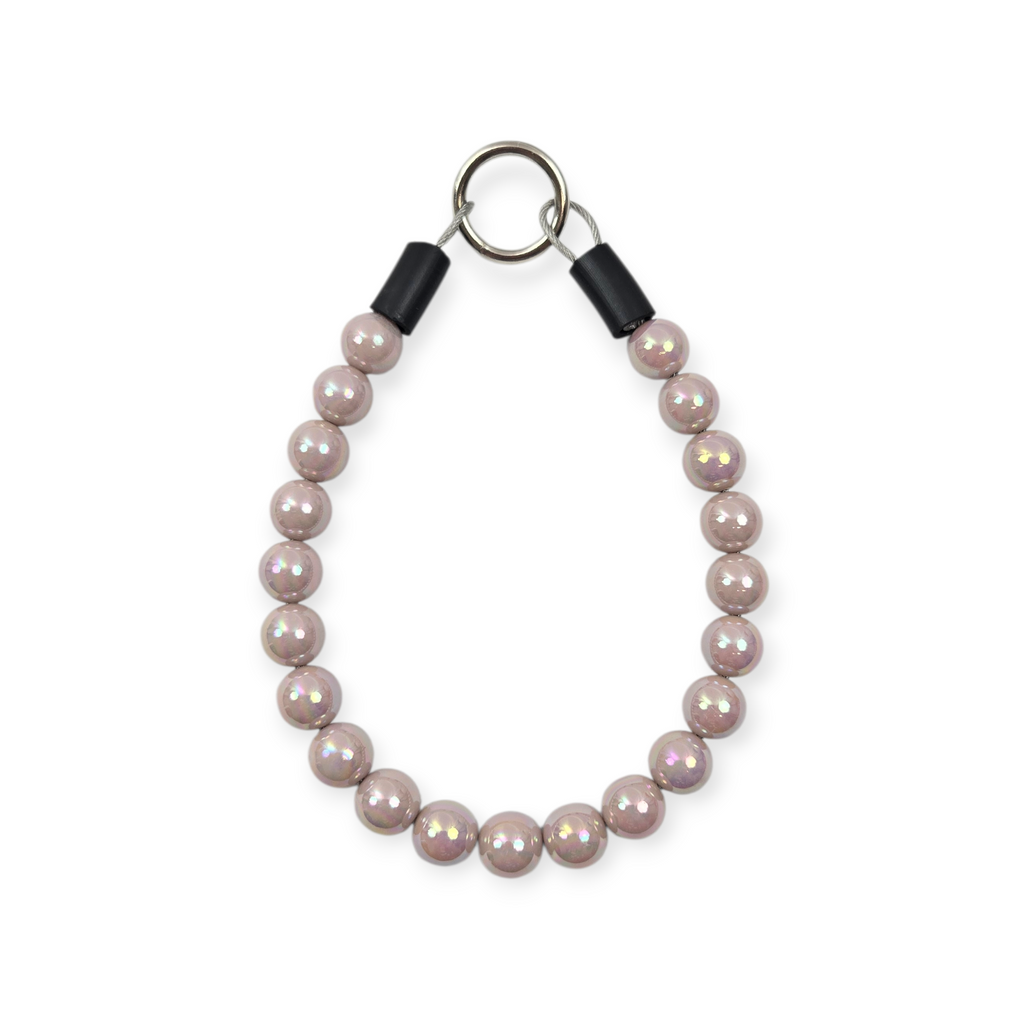 Mauve Iridescent Beaded Collar - 11.75"