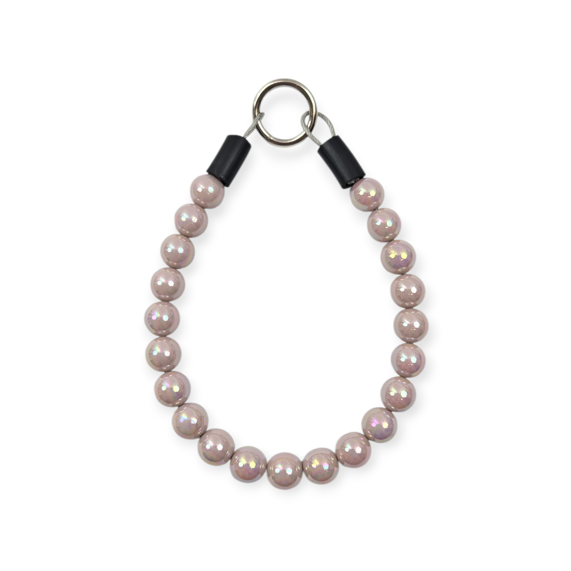 Mauve Iridescent Beaded Collar - 11.75"