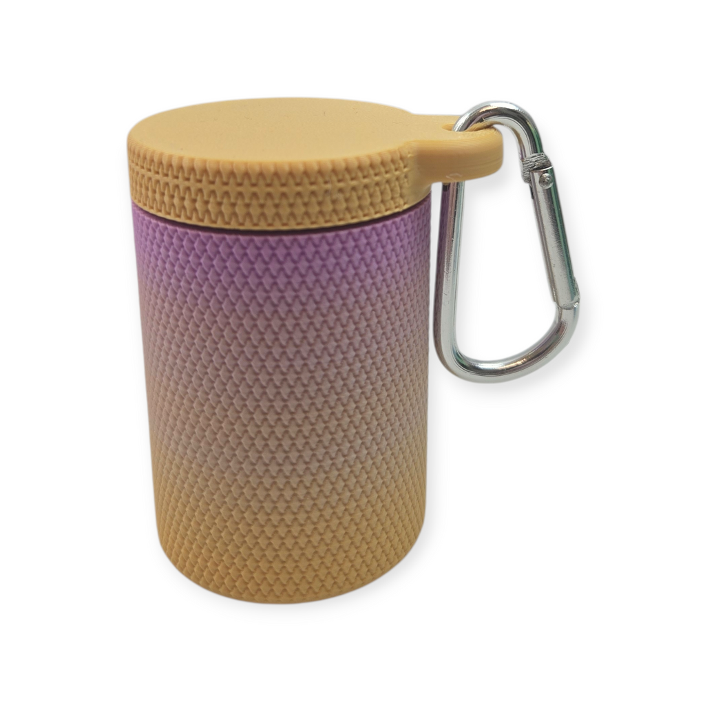 Dog Waste Bag Dispenser - Yellow & Pink Woven