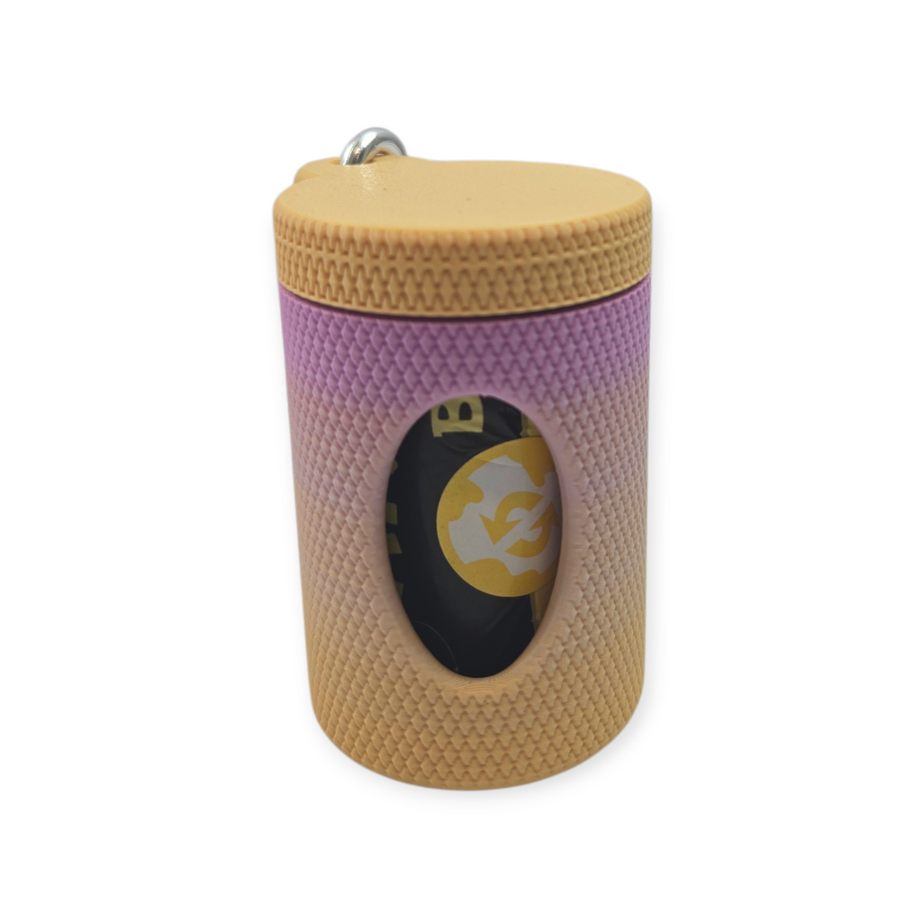 Dog Waste Bag Dispenser - Yellow & Pink Woven