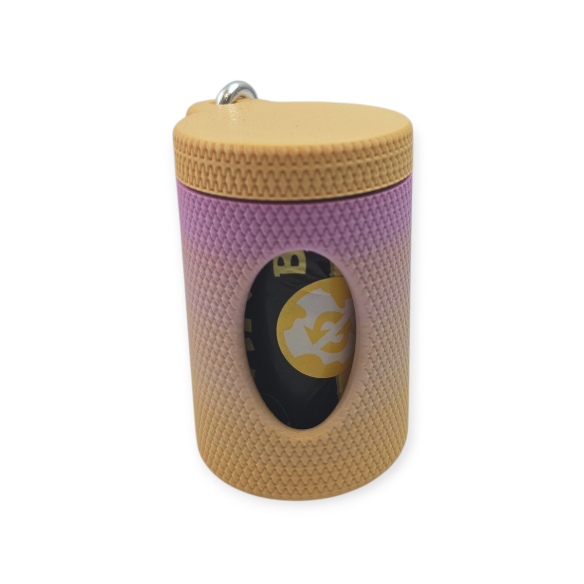 Dog Waste Bag Dispenser - Yellow & Pink Woven