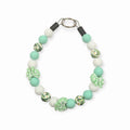 Mint Bows Beaded Collar - 14.25"