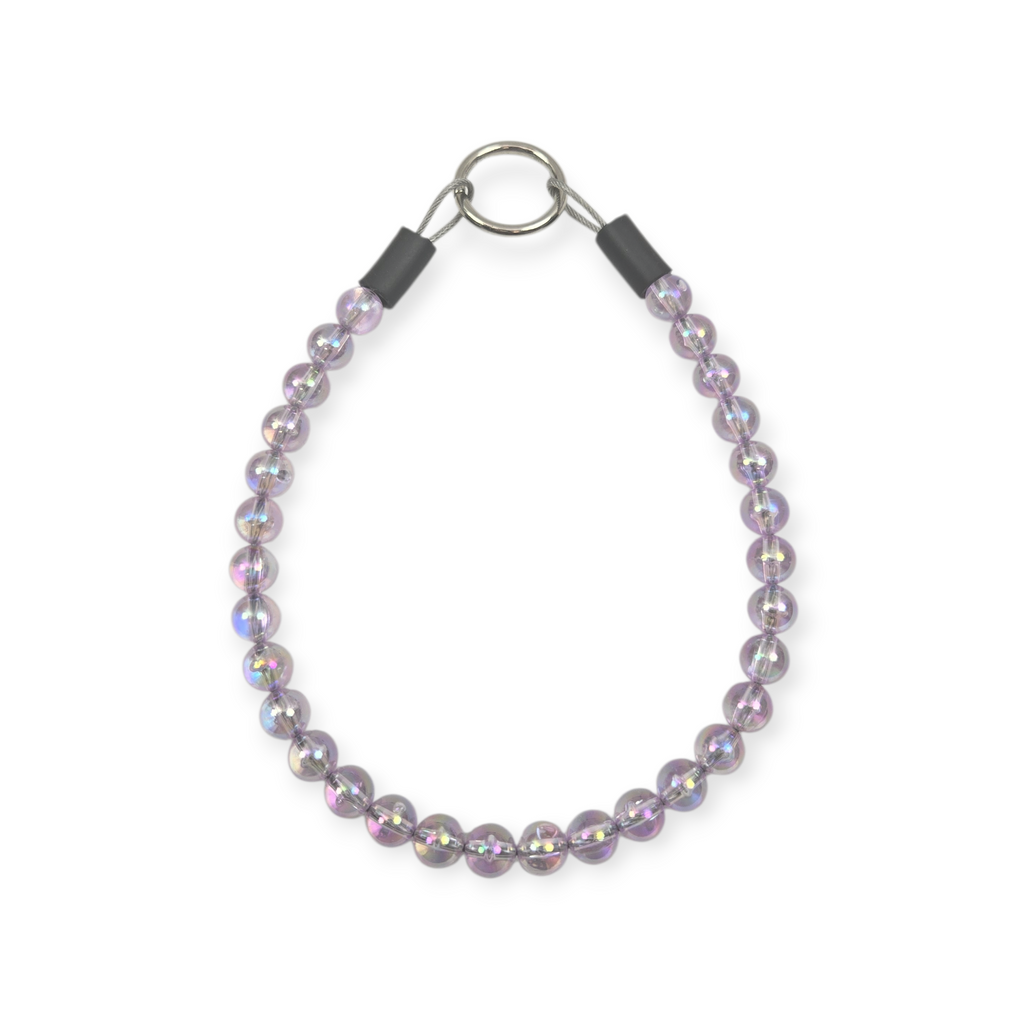 Lavender Iridescent Beaded Collar - 14"