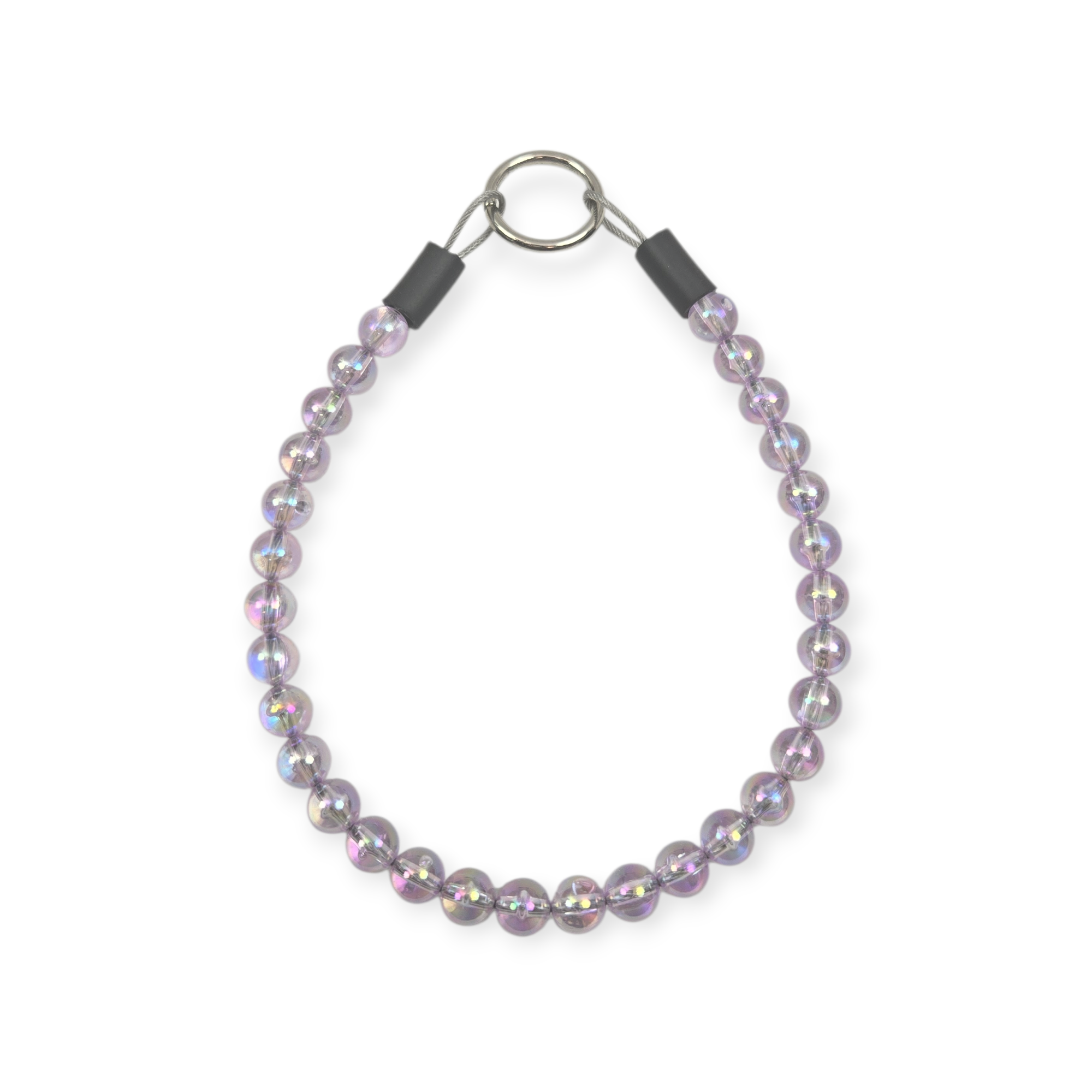 Lavender Iridescent Beaded Collar - 14"