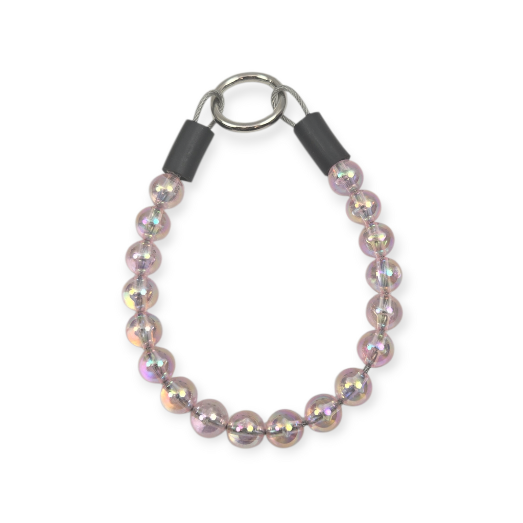 Pink Shimmer Beaded Collar - 9"