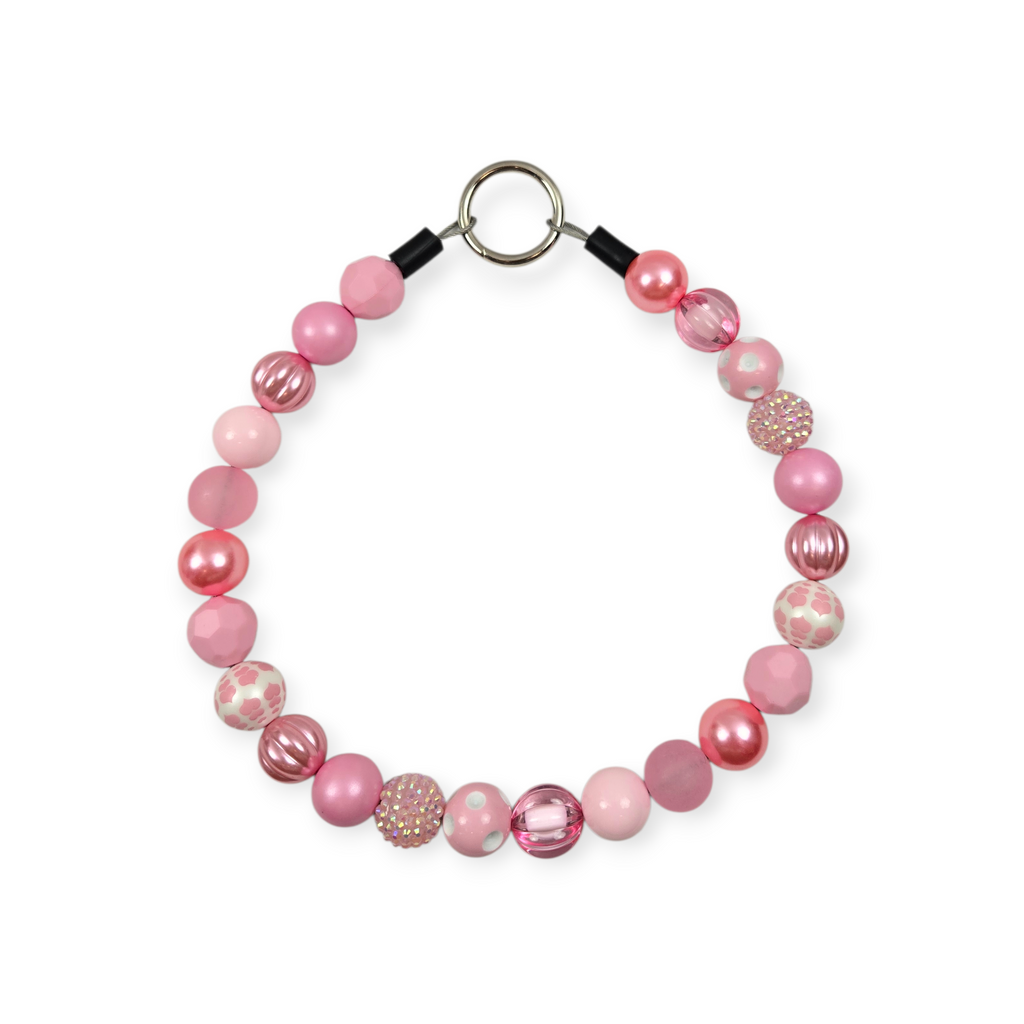 Pink Princess Beaded Collar - 20.5"