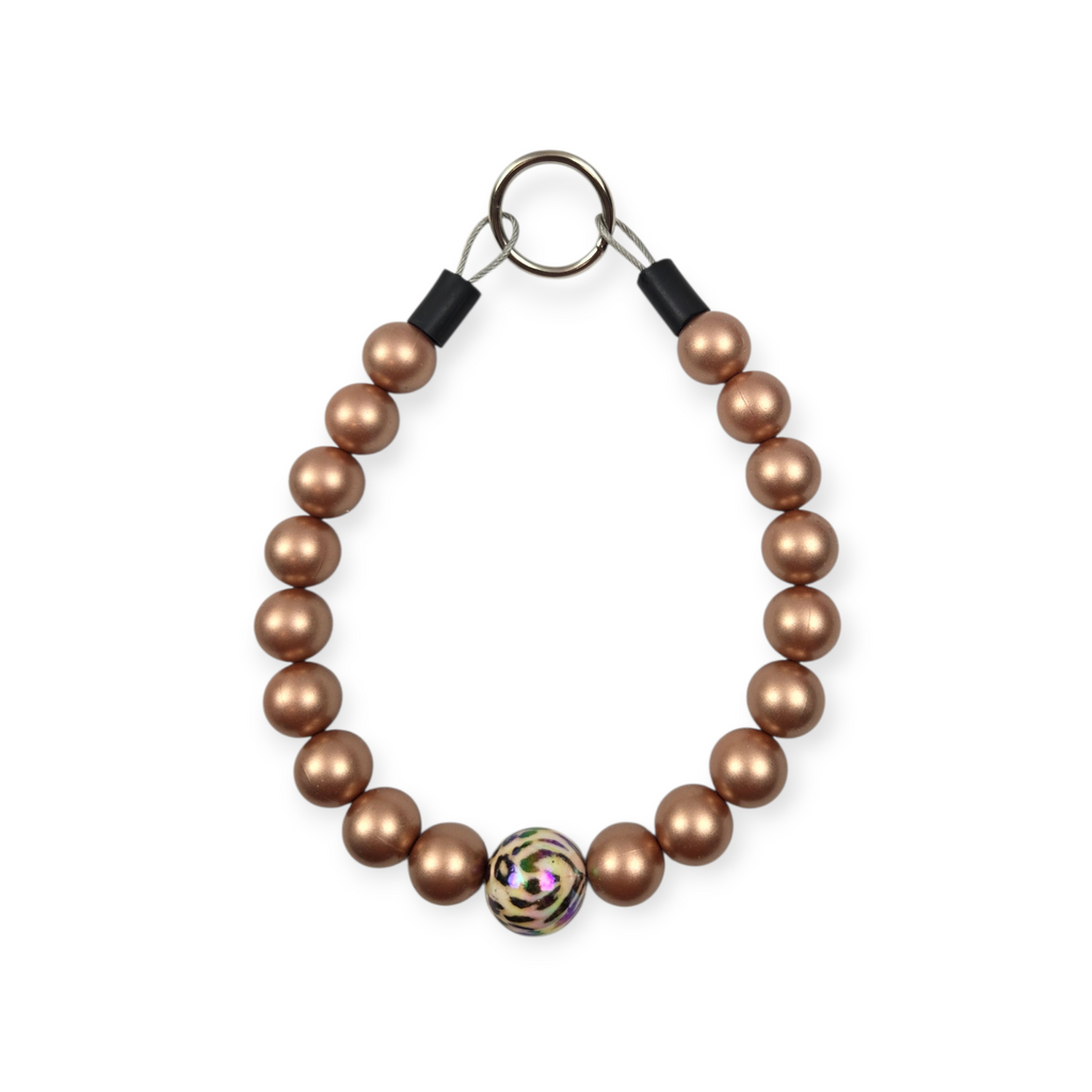 Rose Gold Pearl Beaded Collar - 13.5"