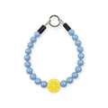Pearl Blue with Lemon Beaded Collar - 12.25"