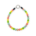 Rainbow Geometric Beaded Collar - 19"