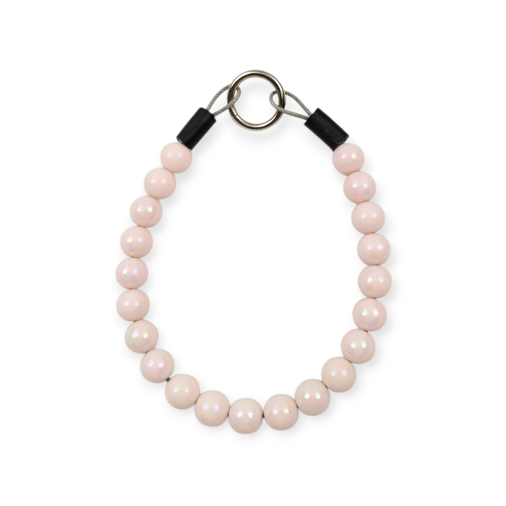 Light Pink Iridescent Beaded Collar - 11.75"