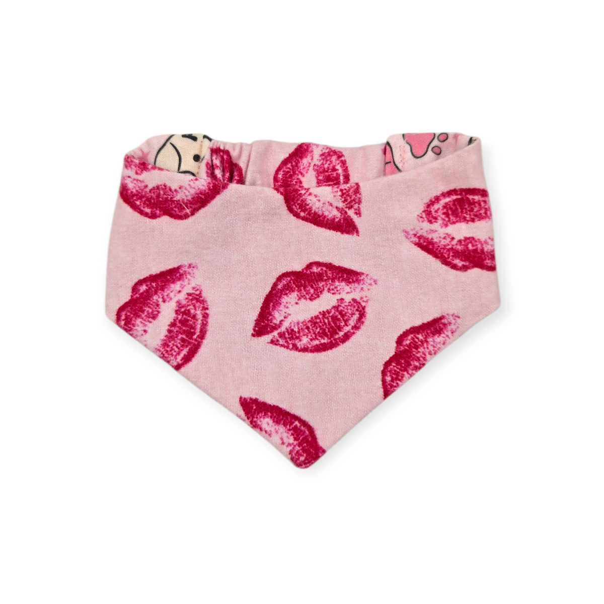 Conversation Hearts Bones/Kisses Slip-on Scrunchie Bandana (Medium)