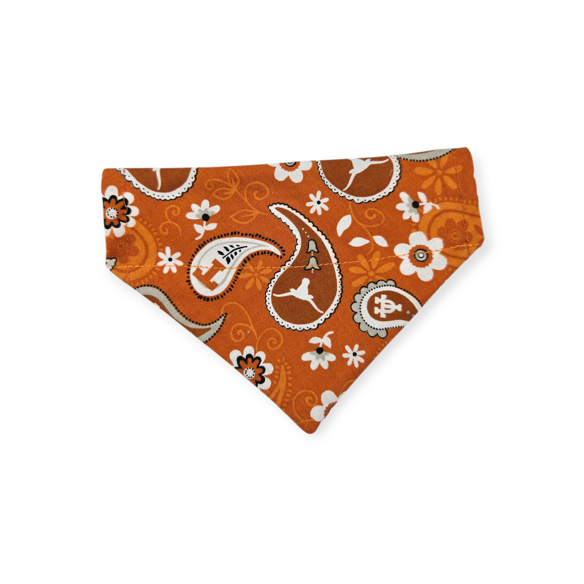 Longhorns/Burnt Orange Plaid Slide-on Bandana (X-Small)