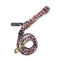 Pink &  Black Paracord Rope leash (4')