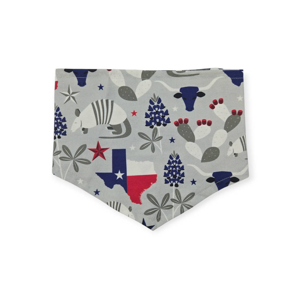 Symbols of Texas/Stacked Onyx Triangles Reversible Tie-on Bandana (Small)