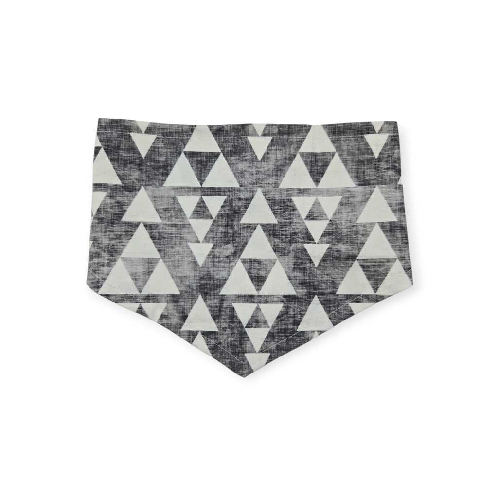 Symbols of Texas/Stacked Onyx Triangles Reversible Tie-on Bandana (Small)