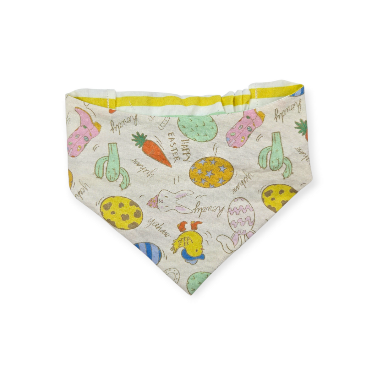 Western Easter/Pastel Easter Stripes Slip-on Scrunchie Bandana (Small)