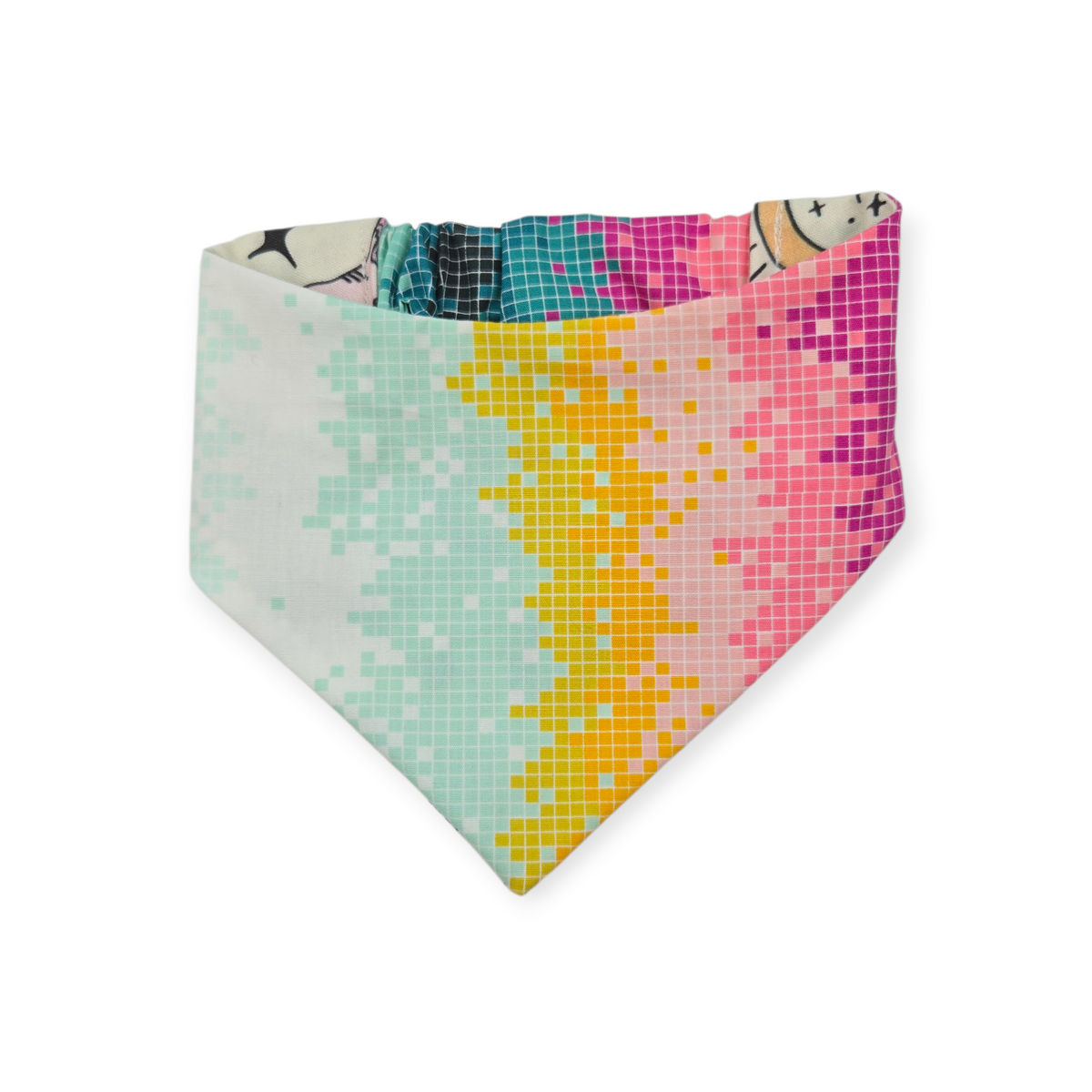 Disco Cowgirl/Lightwave Ignite Reversible Slip-on Scrunchie Bandana (Small)