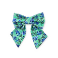 Preppy Bluebonnets on Green Sailor Bow - 4"