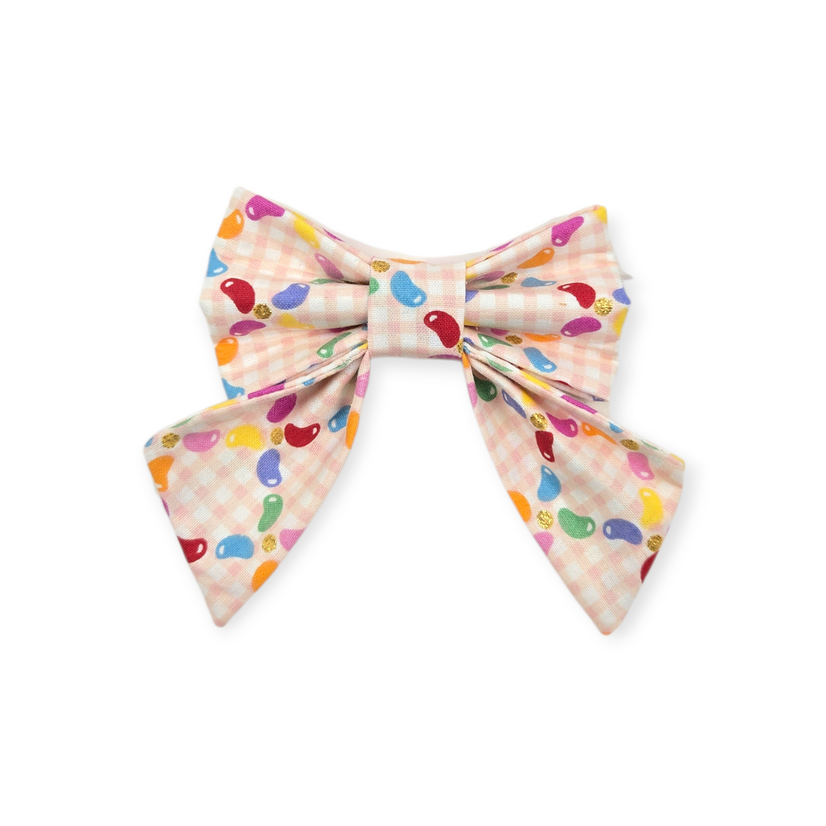Jelly Bean Plaid Sailor Bow - 4"