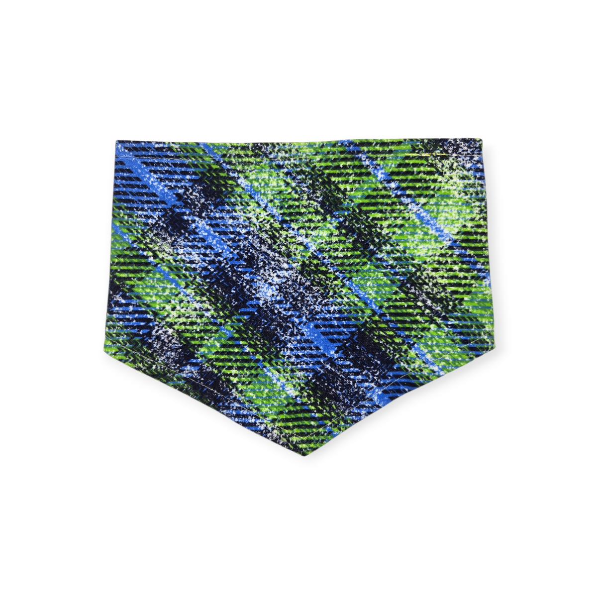 Candy Land/ Distressed Plaid Reversible Tie-on Bandana (Small)