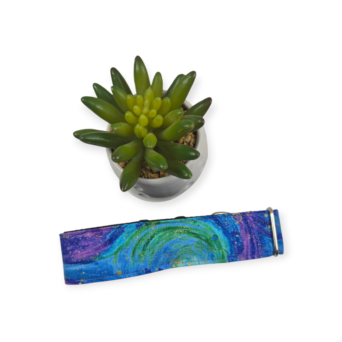 Starry Night Galaxy Dog collar (Large, 1.5" wide)