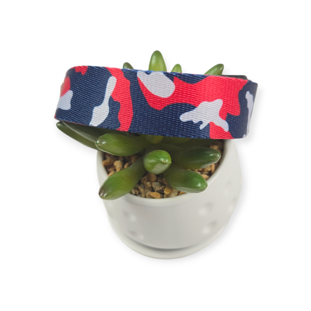 Patriotic Camo Dog Collar (Medium, 1" wide)