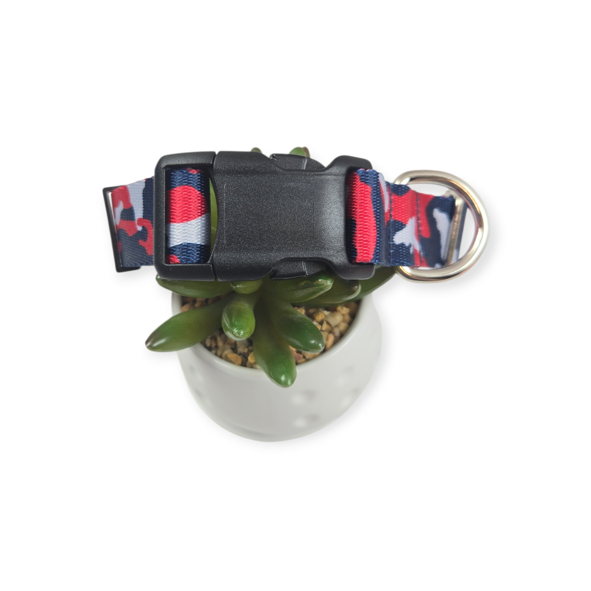 Patriotic Camo Dog Collar (Medium, 1" wide)