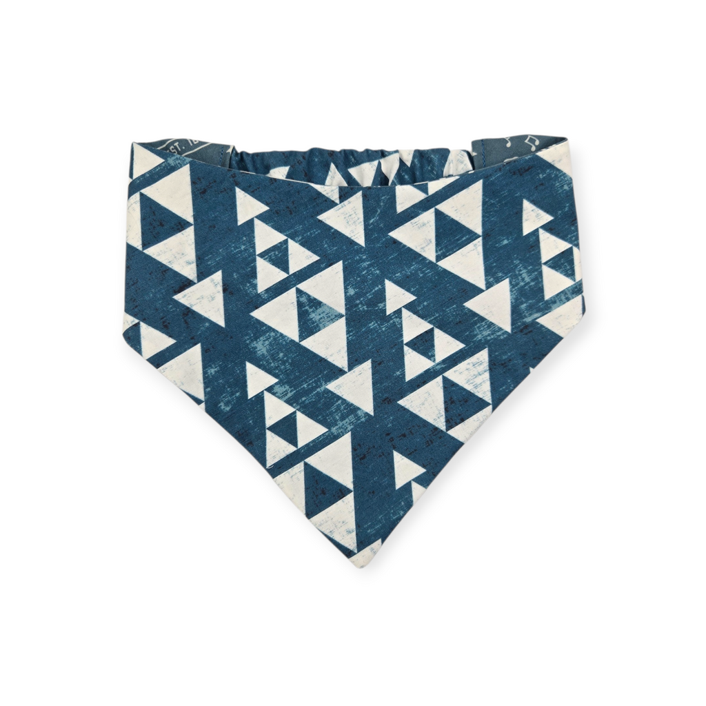 Texas Western Americana/Teal Southwestern Reversible Slip-on Scrunchie Bandana (Large)