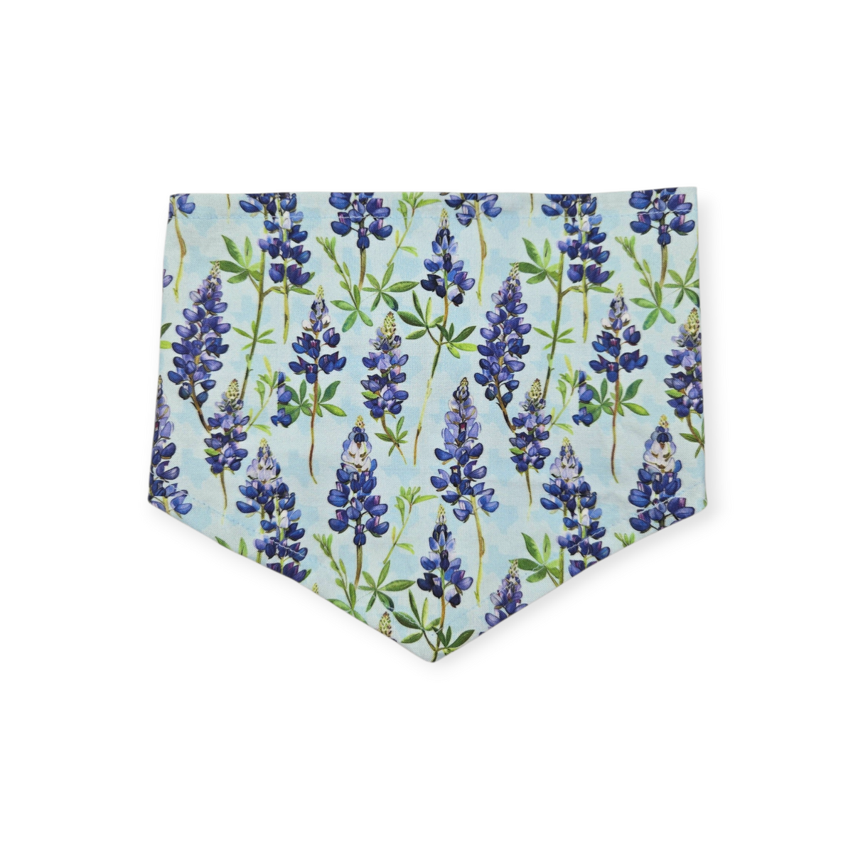 Bluebonnet & Texas/Multi Green Plaid Reversible Tie-on Bandana (Large)