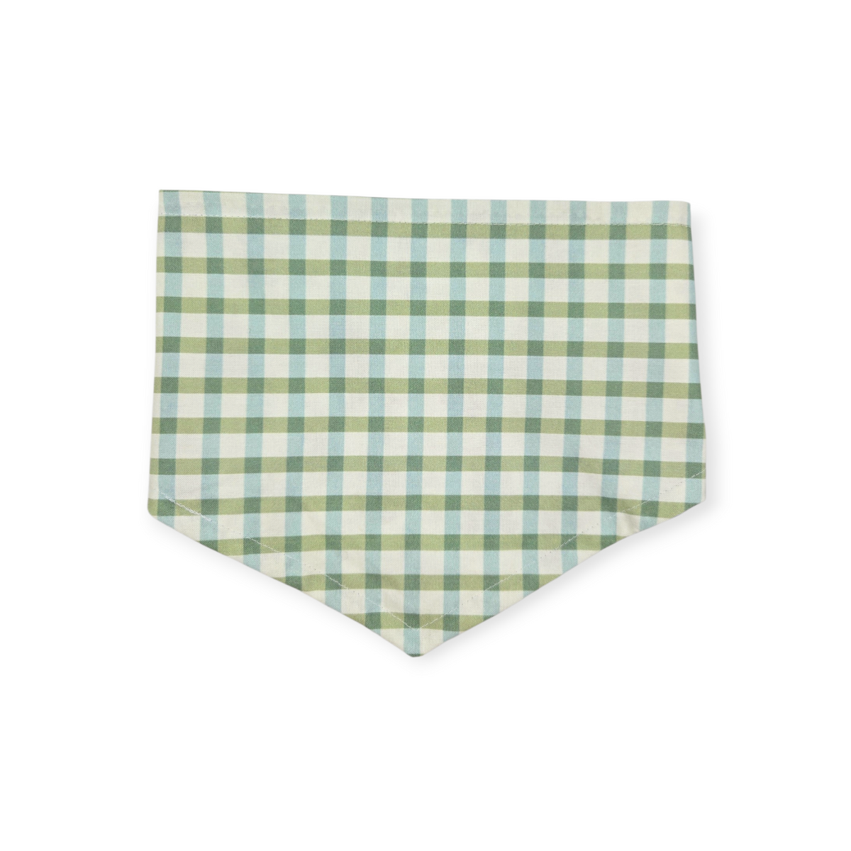 Bluebonnet & Texas/Multi Green Plaid Reversible Tie-on Bandana (Small)