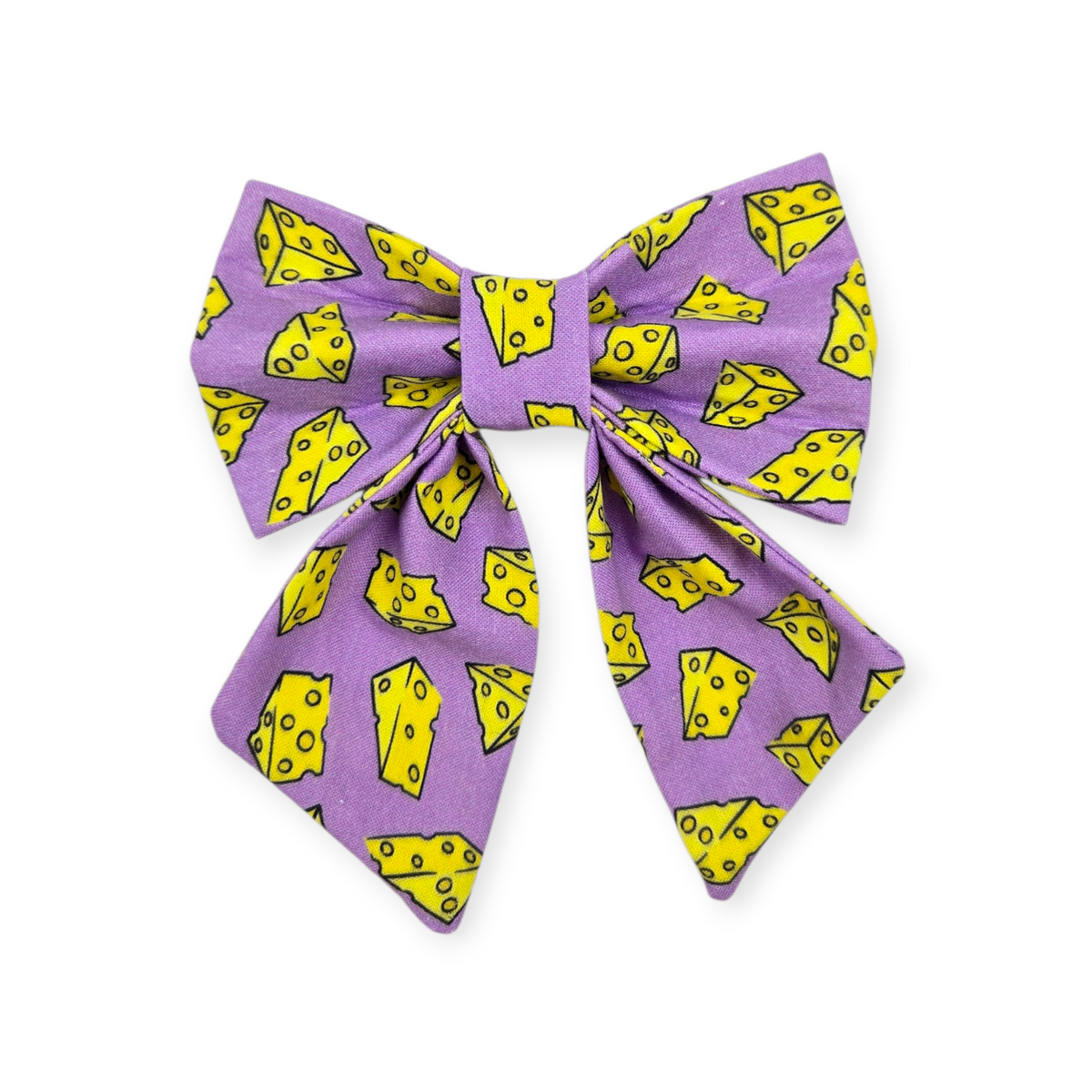Swiss Cheese on Purple Sailor Bow - 5"