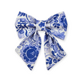 Folksy Blue Watercolor Sailor Bow - 5"