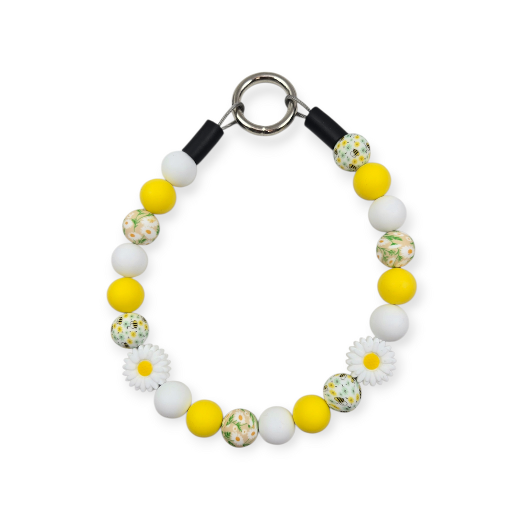 Yellow Daisies Beaded Collar - 14.5"