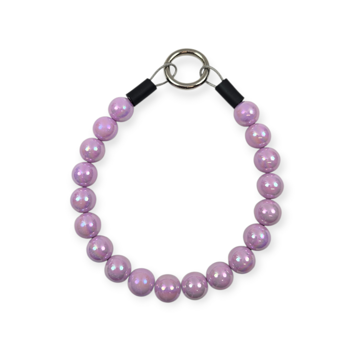 Lilac Iridescent Beaded Collar - 14"