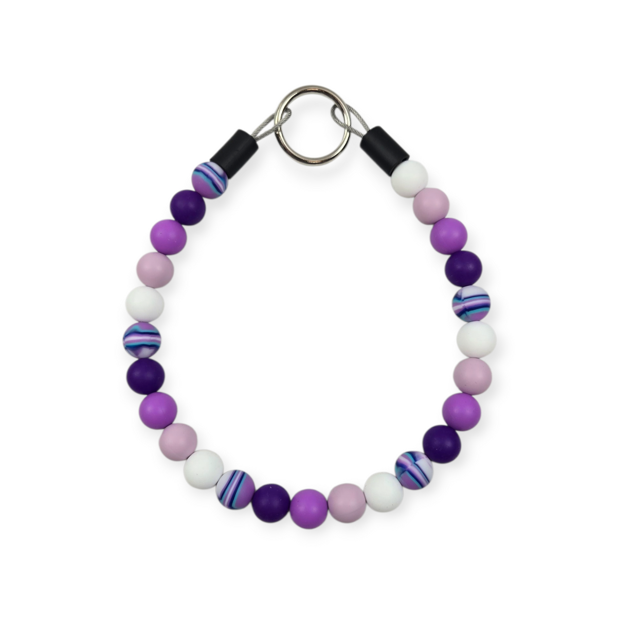 Shades of Purple Beaded Collar - 14.25"