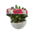 Watercolor Poppies (var #2) Dog Collar (Small, 3/4" wide)