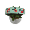 Small Watercolor Poppies Dog Collar (Large)