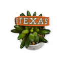 Texas on Burnt Orange Dog collar (Small, 3/4" wide)