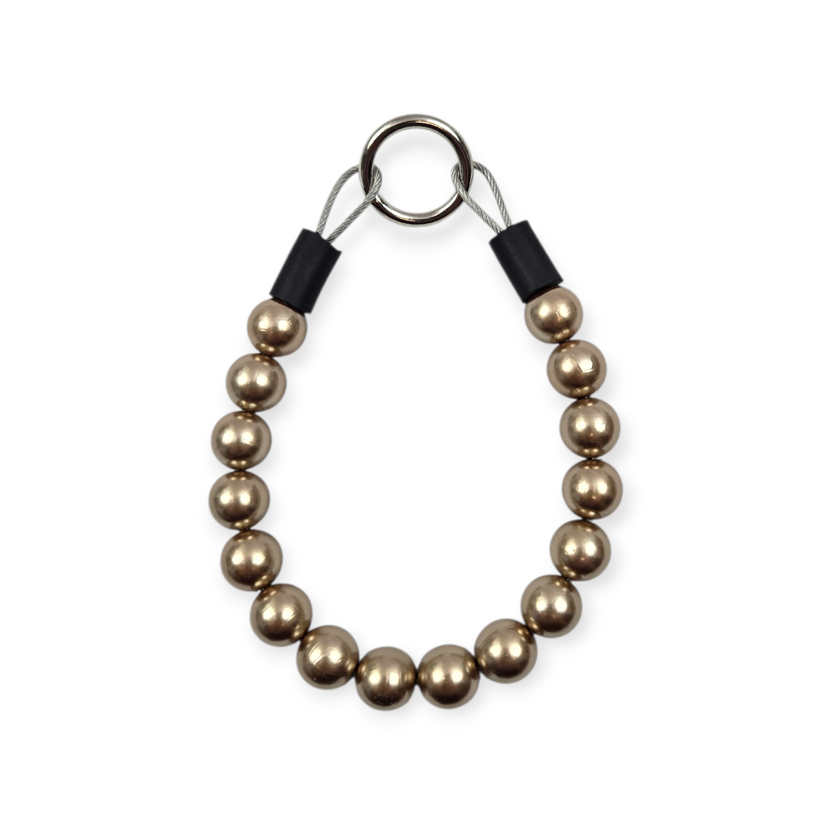 Copper Pearls Beaded Collar - 9.5"