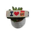 I <3 PB on Tan Dog Collar (Large)