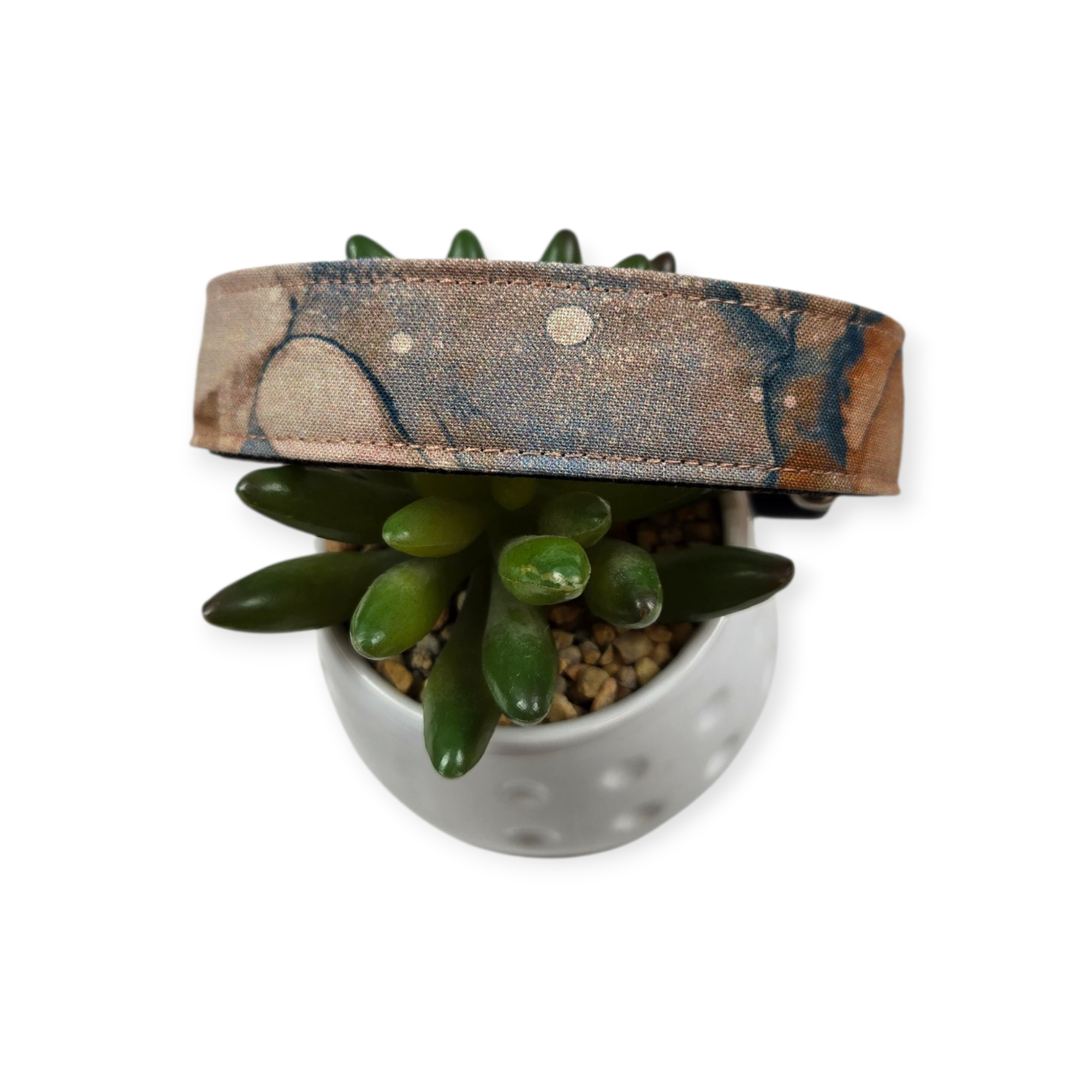 Brown & Blue Watercolor Dog Collar (Large)