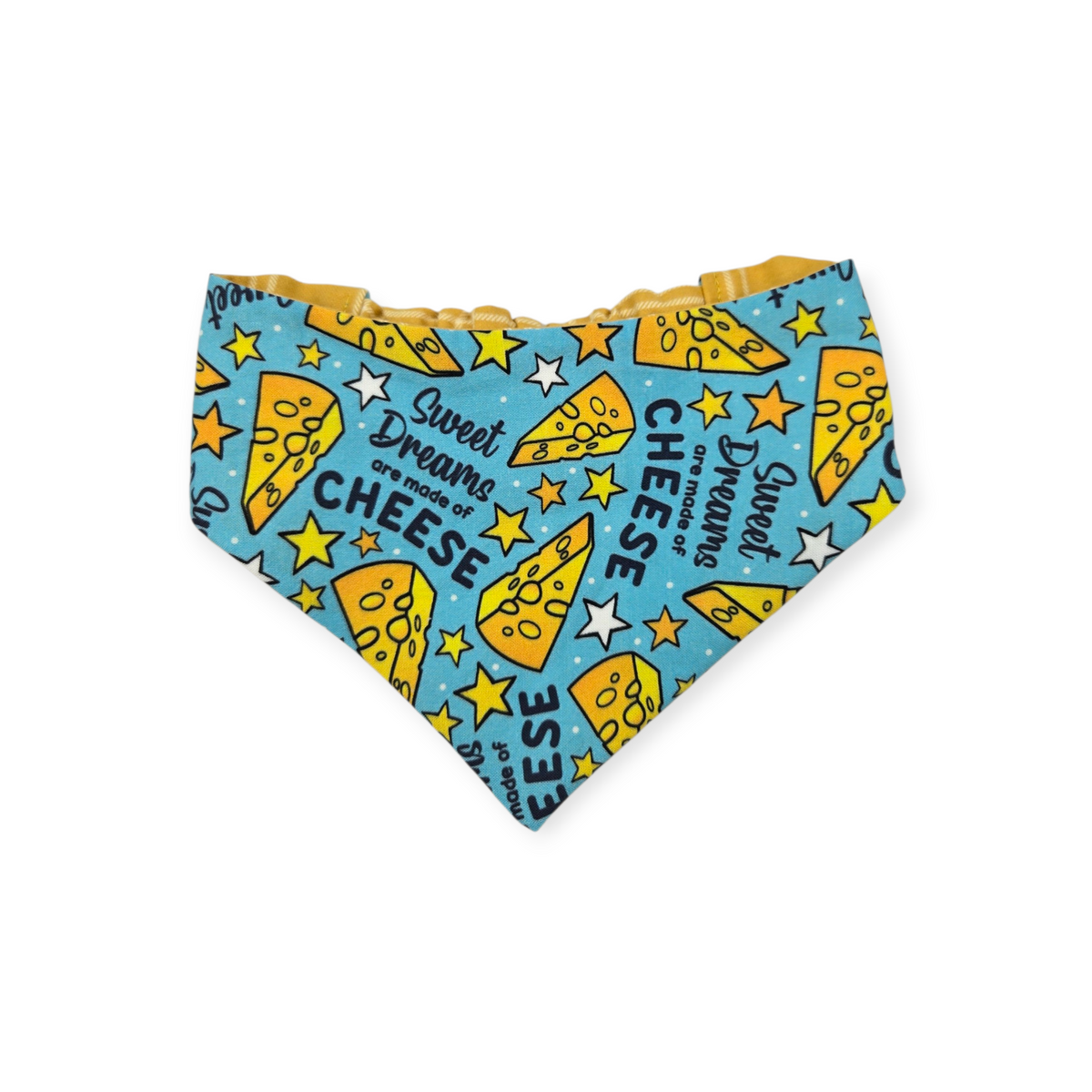 Sweet Dreams/Mustard Plaid Reversible Slip-on Scrunchie Bandana (Medium)